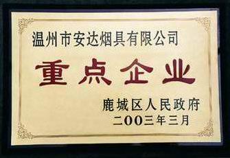 鹿城區(qū)人民政府2003重點企業(yè)
